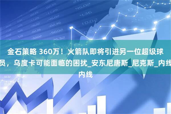 金石策略 360万！火箭队即将引进另一位超级球员，乌度卡可能面临的困扰_安东尼唐斯_尼克斯_内线