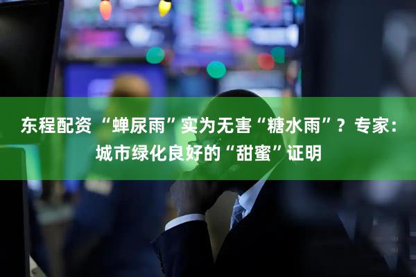 东程配资 “蝉尿雨”实为无害“糖水雨”？专家：城市绿化良好的“甜蜜”证明
