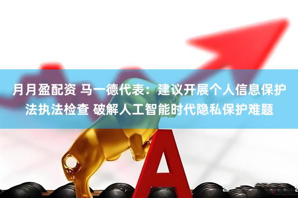 月月盈配资 马一德代表：建议开展个人信息保护法执法检查 破解人工智能时代隐私保护难题